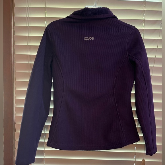 Spyder Royal Purple Zip Thermal Fleece Jacket - S - Picture 2 of 8